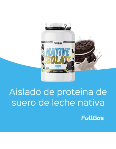 Isolat indigène (lactosérum) - Avec édulcorant - Biscuits et crème - 1,8 kg