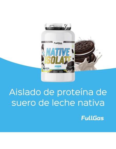 Isolat indigène (lactosérum) - Avec édulcorant - Biscuits et crème - 1,8 kg
