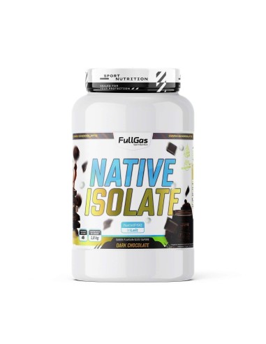 Isolat indigène (natif de lactosérum) - Sans édulcorant - Chocolat noir - 1,8 kg