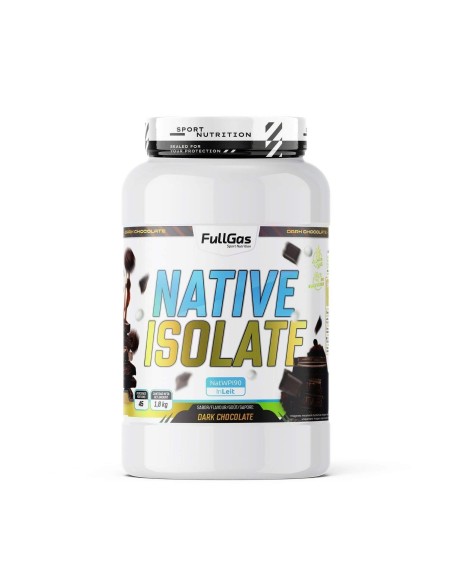 Isolat indigène (natif de lactosérum) - Sans édulcorant - Chocolat noir - 1,8 kg