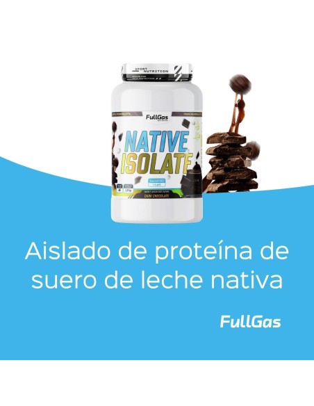Native Isolate (Whey Nativa) - Sin Edulcorante - Chocolate negro - 1,8kg