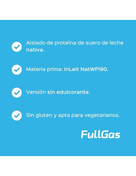 Native Isolate (Whey Nativa) - Sin Edulcorante - Natural - 454g