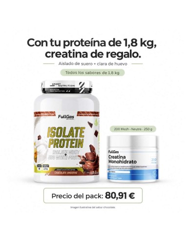 Sérum isolé + œuf de protéines transparent - Smoothie au chocolat - 1,8 kg