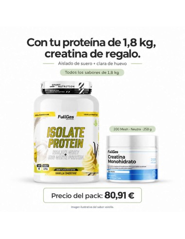 Sérum isolé + oeuf de protéines transparent - Smoothie à la vanille - 1,8 kg