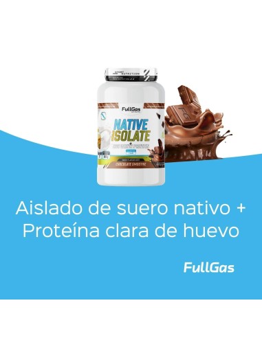 Isolat natif + protéines d'œufs transparentes - Avec édulcorant - Smoothie au chocolat - 900g