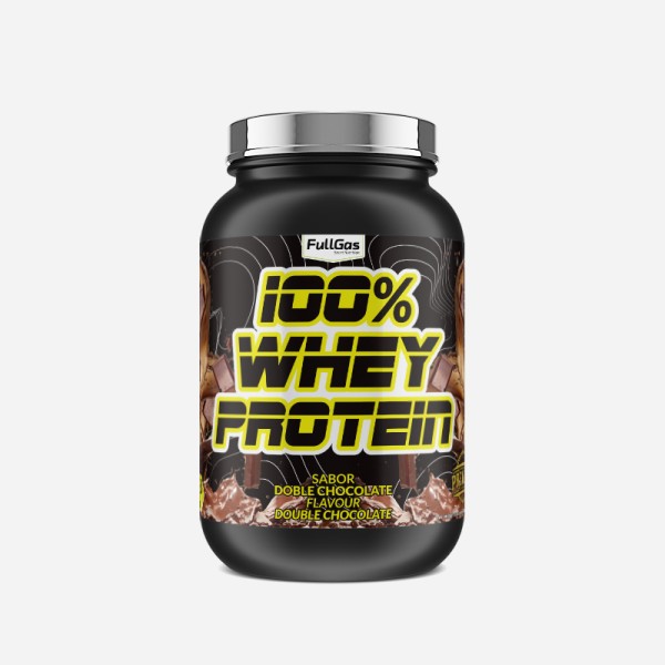 100% Whey Concentrate - Proteína concentrada sabor doble chocolate - 1,8kg