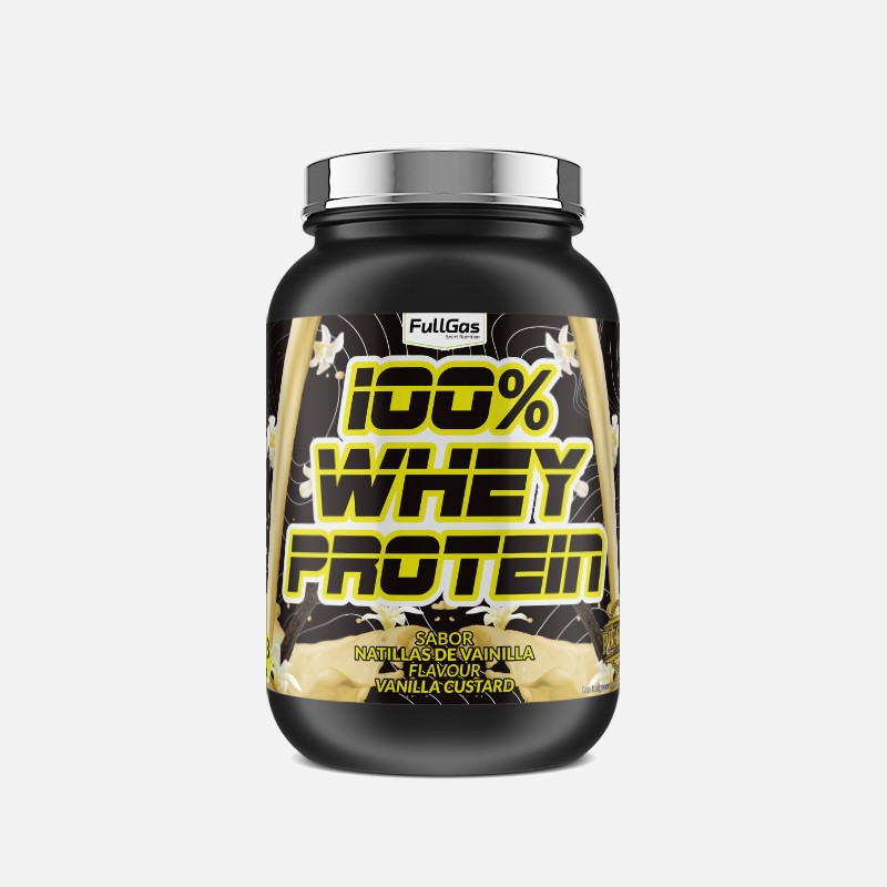 100% Whey Concentrate - Protéine concentrée goût Vanille - 1,8kg