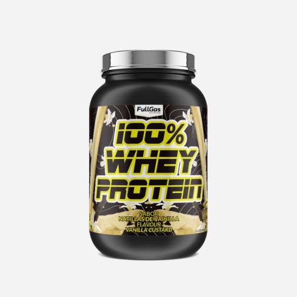 100% Whey Concentrate - Proteína concentrada sabor vainilla - 1,8kg