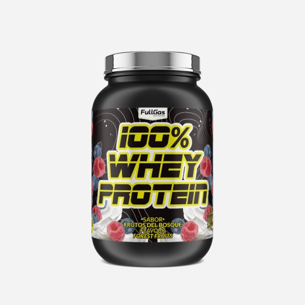 100% Whey Concentrate - Proteína concentrada sabor frutas del bosque - 1,8kg