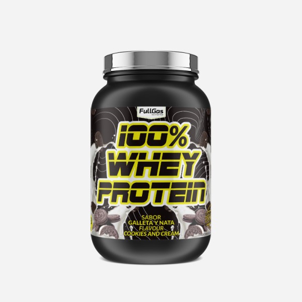 100% Whey Concentrate - Proteína concentrada sabor cookies and cream - 1,8kg