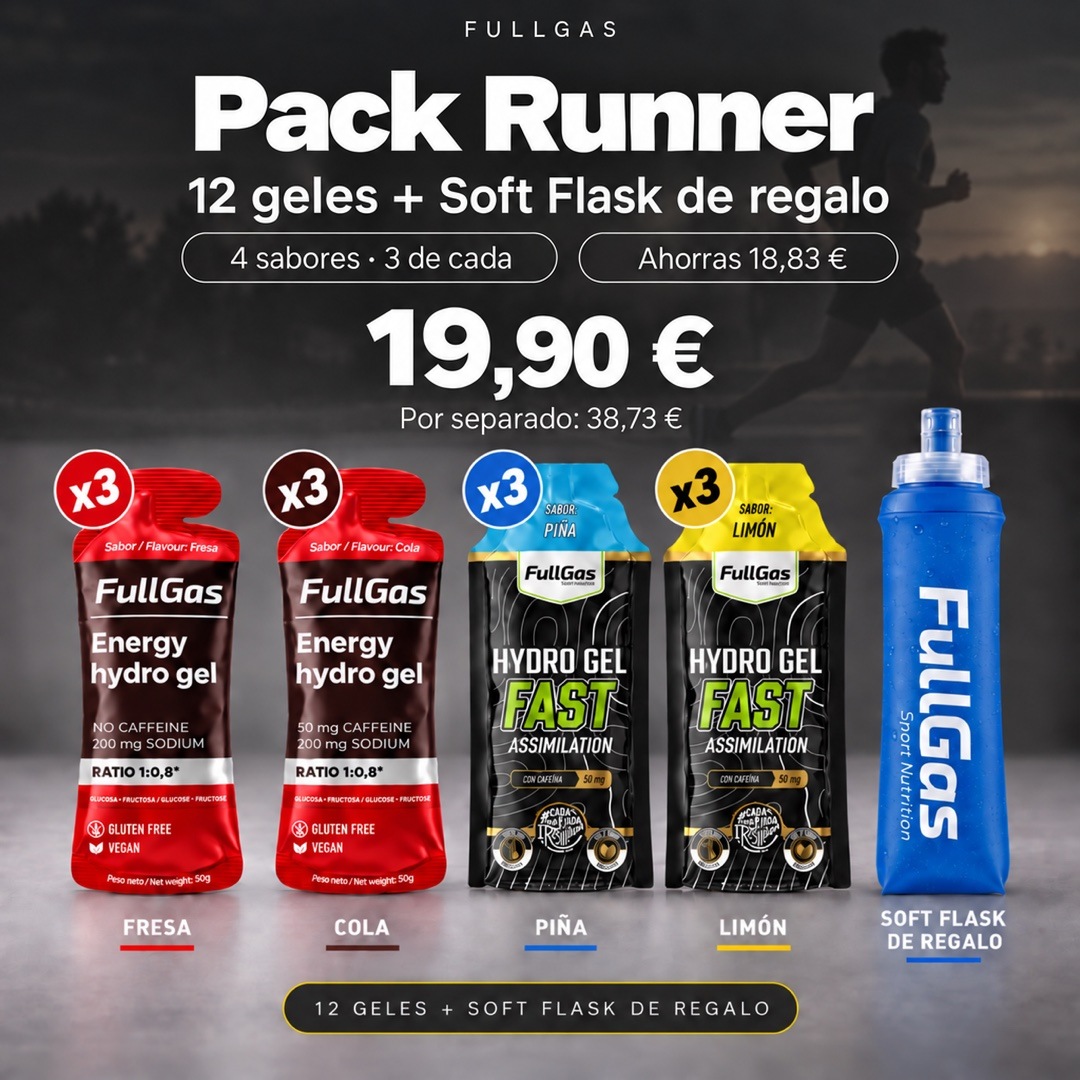 Pack Runner - 12 geles + Soft Flask de regalo